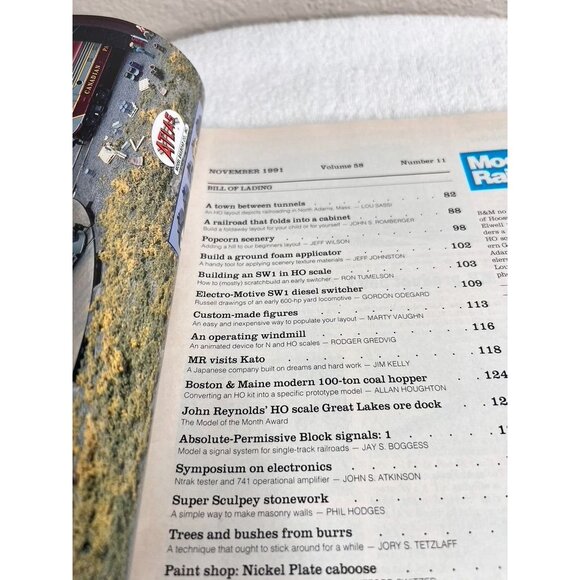 3 Issues Model Railroader Magazine October November December 1991 Train Articles - Picture 7 of 7